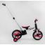 Велосипед-трансформер детский родительская ручка съемные педали Best Trike 10" Black and Pink (105226) Доманёвка