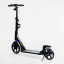 Двухколесный складной самокат фонарик 2 амортизатора дисковый тормоз Best Scooter 100 кг Black and blue (114293) Гайсин