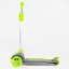 Самокат трехколесный свет деки и колес съёмный руль Best Scooter MAXI 60 кг Green and grey (114441) Энергодар