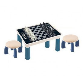 Столик игровой Yufeng 9в1 Chess 2 стульчика 9 игр Разноцветный (129399)
