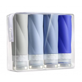 Набор силиконовых дорожных флаконов Urbanclean 4 шт синие