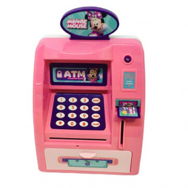 Детская электронная копилка Ages Банкомат 15.8 х 9 х 25 см Pink (155428)