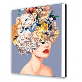 Картина по номерам ArtStory Девушка с цветами 40х50 см Разноцветный (598137303)