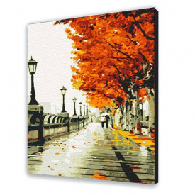 Картина по номерам ArtStory Городская осень 40х50 см Разноцветный (245262551)