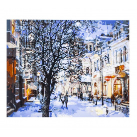 Картина по номерам ArtStory Зимняя улица 40х50 см Разноцветный (6298X)