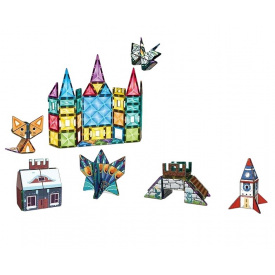 Конструктор магнитный Yufeng Школа 99 деталей наклейки Разноцветный (163319)