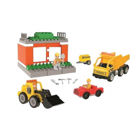 Конструктор Pilsan Строительная площадка 20+ деталей Разноцветный (155053)