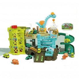 Детская парковка ZX Строительная площадка 4 машинки 2 игровые фигурки Разноцветный (160419)