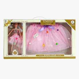 Кукла с юбкой в наборе Emily 30 см Розовый (152486)