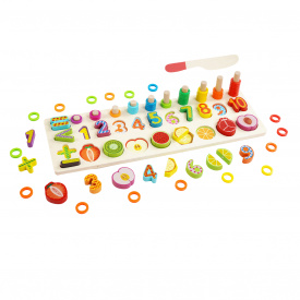 Логическая деревянная доска Mube 45х15х1 см Разноцветный (158066)