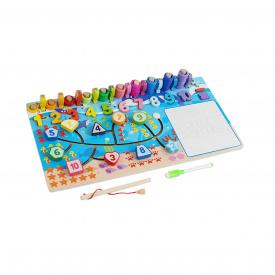 Логическая деревянная доска WToys Чудо-логика Цифры 45х1х22 см Разноцветный (162818)