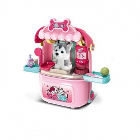 Детский чемодан с любимцем Yufeng Груминг 50.6х35.4х30 см Розовый (145131)