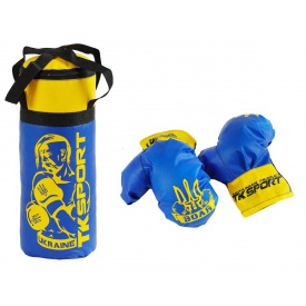 Боксерский набор TK Sport Украина 55 см Blue with Yellow (147910)