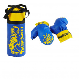 Боксерский набор TK Sport Украина 47 см Blue with Yellow (147909)