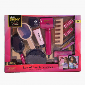 Игровой набор парикмахера Yufeng 12 элементов Розово-черный (158140)