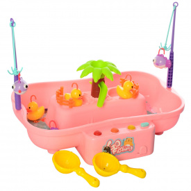 Игрушечная рыбалка Babe Good 32x22x15 см 6 мелодий Розовый (151579)