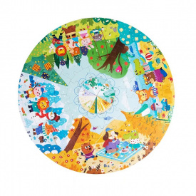 Детские пазлы Yufeng Времена года 88 деталей Разноцветный (108362)