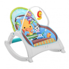 Шезлонг с погремушками Fitch Baby 60х50х70 см Разноцветный (157129)