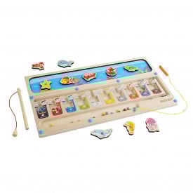 Деревянная магнитная игра Yufeng Рыбалка 42х1.5х22.5 см Разноцветный (157994)