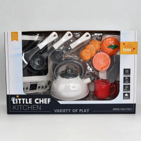 Игровой набор Kitchen Плита с посудой 10 элементов Multicolor (125618)