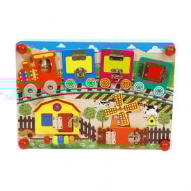 Бизиборд Onshine Веселый паровозик 34х2х24 см Разноцветный (69716)