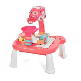 Детский столик с проектором San Jia Le Hai Block Table 13.5х25.6х31.8 см Розовый (156046)