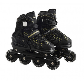 Детские ролики Banwei 20-L Inline Skates 39-42 24-27 см Черный (166609)