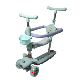 Самокат No Brand 5 в 1 PU колеса Mint (1877837734)