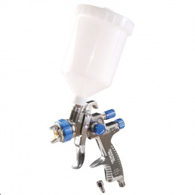 Краскопульт пневматический MASTERTOOL LVLP, ВПЛБ 600 мл, Ø1,4 мм, 125-170 л/мин, 1,5-2,5 бар (80-8802)