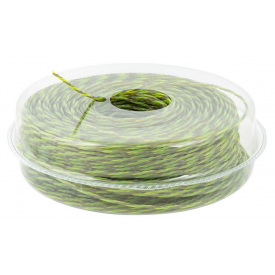 Леска для триммера бесшумная MASTERTOOL SPIRAL SQUARE 2.40 мм 131 м двухцветная (19-0412)