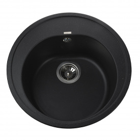 Гранитная мойка Globus Lux MARTIN 510х510 врезная, черная