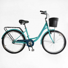 Велосипед городской 26" Corso Travel 16.5" Бирюзовый (163529)