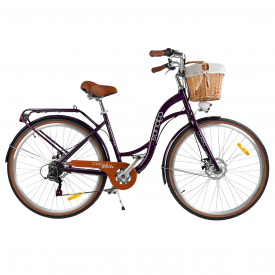 Велосипед городской 28" Corso Sonata SN-289 Shimano 7 скоростей 18" Фиолетовый (168034)