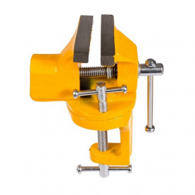 Тиски слесарные поворотные MASTERTOOL 60 мм Yellow (07-0202)