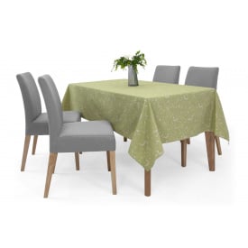 Скатертина Алізе-1 (220 × 150 см, бавовна, курочка, зелений) IMI