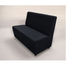 Диван для кафе Tobi Sho Прайм с высокой спинкой без подлокотников 1200x630x850, кожзам Черный 2230