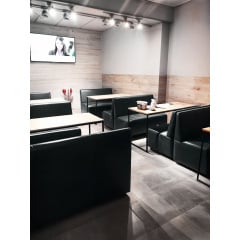 Диван для кафе Tobi Sho Прайм з високою спинкою без підлокітників 1200x630x850, шкірзам Чорний 2230 Хмельницький