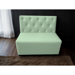 Диван для кафе Tobi Sho Бостон з високою спинкою та ґудзиками 1200x630x850, шкірзам М'ятний 2228 Покровськ