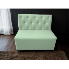 Диван для кафе Tobi Sho Бостон з високою спинкою та ґудзиками 1200x630x850, шкірзам М'ятний 2228