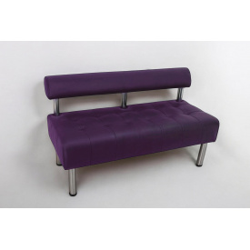 Диван офісний Tobi Sho Сіті зі спинкою без підлокітників 1000x530x750, шкірзам Фіолетовий 2216