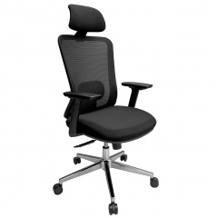 Офісне крісло Декарт Richman ергономічне сітчасте з підголівником підлокітниками та механізмом Synshro Київ