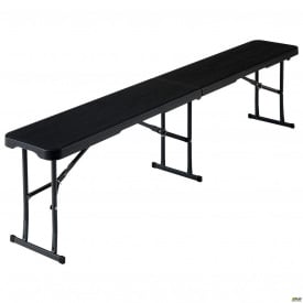 Складана туристична лавка валіза Джилі АМФ 180х28 см чорна пластикова