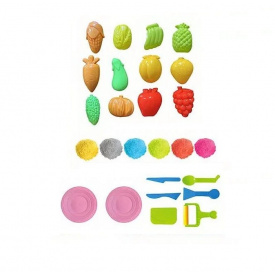 Детский кинетический песок Sey Toys 6 цветов 14 форм Разноцветный (147228)