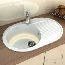 Кухонная мойка Moko Verona Premium Onyx Bianco, чаша слева