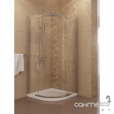 Полукруглая душевая кабина New Trendy KOMFORT K-0015 графит