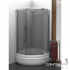 Душевая кабина полукруглая New Trendy Varia K-0317 прозрачная