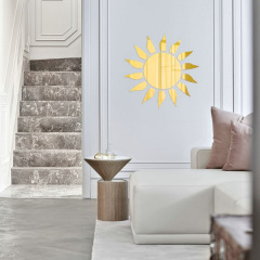 Дзеркальний декор акриловий самоклеючий Sticker Wall 15 шт Золотистий (SW-00002502) Ніжин