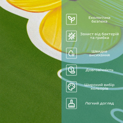 Вологопоглинаючий килимок Sticker Wall 50х80 см Зелено-білий (SW-00002547) Херсон