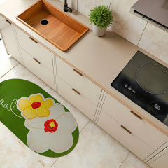 Вологопоглинаючий килимок Sticker Wall 50х80 см Зелено-білий (SW-00002547) Херсон
