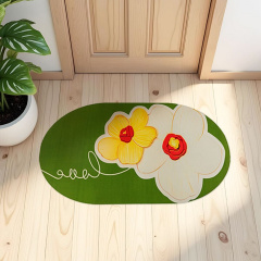 Вологопоглинаючий килимок Sticker Wall 50х80 см Зелено-білий (SW-00002547) Херсон